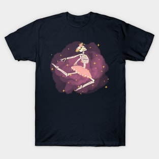 Amidst stars, grace dances, beauty in every step T-Shirt